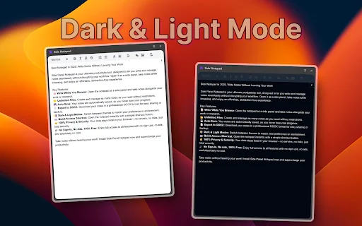 Side Notepad: Mabilis na Note-Taking sa Browser – Libreng I-download - Screenshot 2