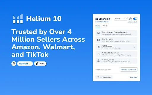 Helium 10 Chrome Extension: Palakasin ang Iyong Amazon Sales - Screenshot 1