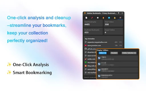 Sidebar Bookmarks: Pamahalaan ang Iyong Browser nang Mas Mabilis - Screenshot 3