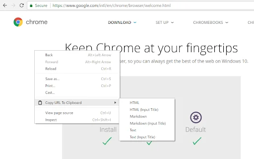 Copy URL To Clipboard: I-copy ang Link sa Markdown o HTML - Screenshot 1