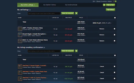 Steam Inventory Helper: I-optimize ang Iyong Steam Trading Ngayon - Screenshot 4