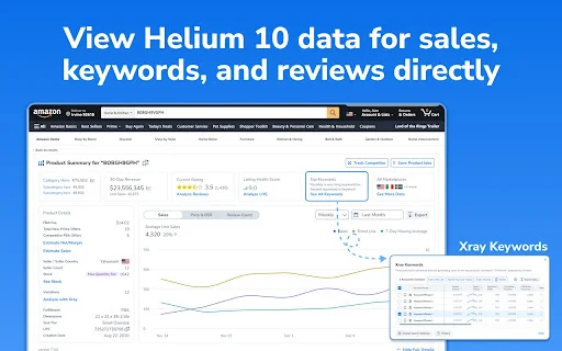 Helium 10 Chrome Extension: Palakasin ang Iyong Amazon Sales - Screenshot 3