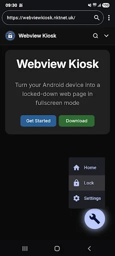 I-download ang Webview Kiosk – Gawing Fullscreen Web App ang Android - Screenshot 1