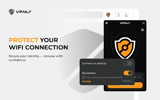 VPNLY: Pinakamabilis na Free VPN Extension para sa Chrome - Screenshot 4