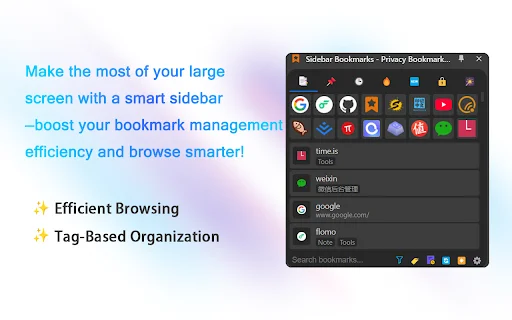 Sidebar Bookmarks: Pamahalaan ang Iyong Browser nang Mas Mabilis - Screenshot 1