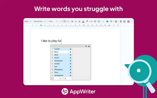 I-download ang AppWriter Cloud: Tulong sa Pagbabasa at Pagsulat - Screenshot 2