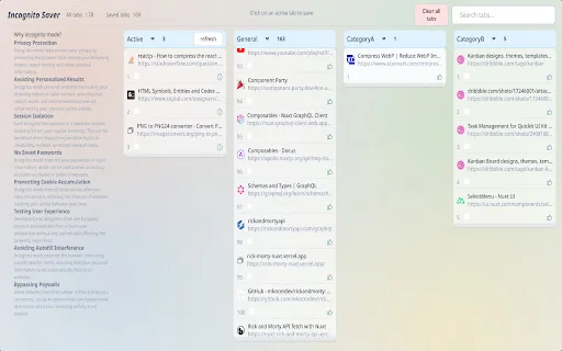 I-save ang Incognito Tabs gamit ang Incognito Saver – Libreng Gamitin - Screenshot 1