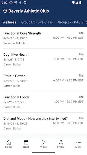 I-download ang Beverly Athletic Club App – Mag-iskedyul ng Klase - Screenshot 3