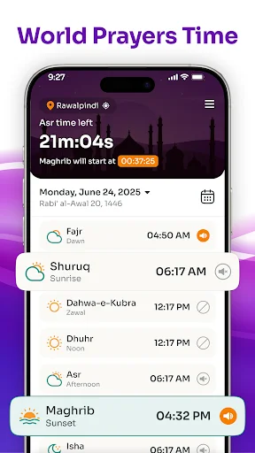 I-download ang Prayer Times: Qibla & Azan – Gabay sa Panalangin - Screenshot 1