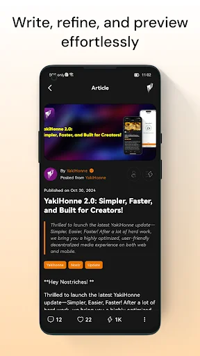 I-download ang YakiHonne App – Decentralized Social at Bitcoin - Screenshot 4