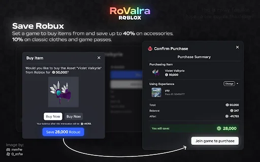 Download RoValra Roblox Extension – Free Region Selector & Tools - Screenshot 2