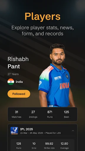 I-download ang Cricket Live Line: CRIX Score – Live IPL 2026 - Screenshot 4
