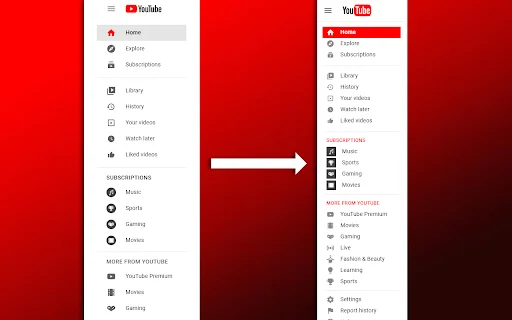 I-download ang YouTube Redux: Ibalik ang Klasikong YouTube Look - Screenshot 3