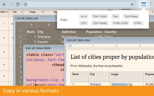 I-download ang Copytables – Pinakamabilis na Data Scraper para sa Chrome - Screenshot 4