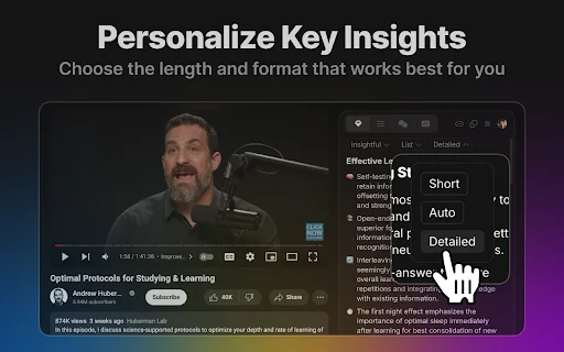 Eightify: AI YouTube Summarizer – Kumuha ng Summary sa 5 Segundo - Screenshot 5