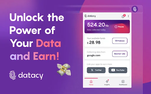 I-download ang Datacy: Kumita Habang Nagba-browse Online – Libre - Screenshot 1