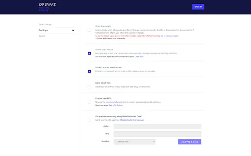 OPSWAT File Security: Proteksyon sa Browser na May Multi-Engine - Screenshot 3