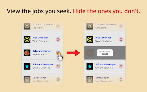 Hide n’ Seek: I-block ang Promoted Jobs sa LinkedIn at Indeed - Screenshot 1