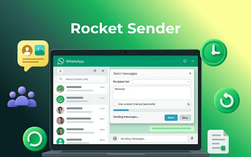 Rocket Sender: I-automate ang WhatsApp Messages nang Madali - Screenshot 1