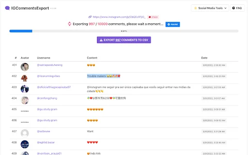 I-download ang IGCommentsExport – I-extract ang IG Comments nang Mabilis - Screenshot 1